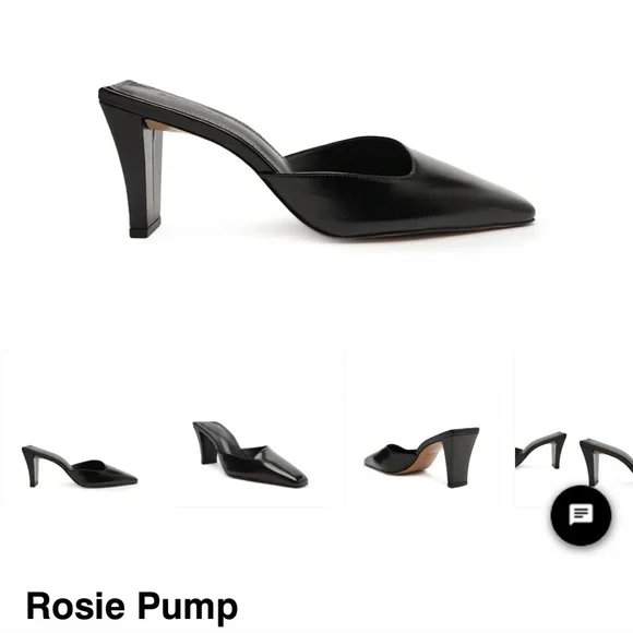 Black Leather Heel - Picture 2 of 6